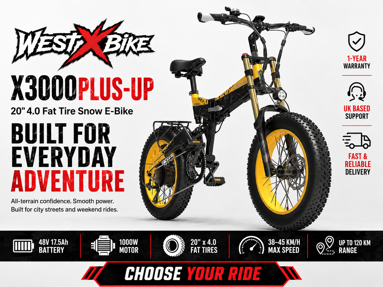 NORVEX X3000Plus-UP folding electric bike
